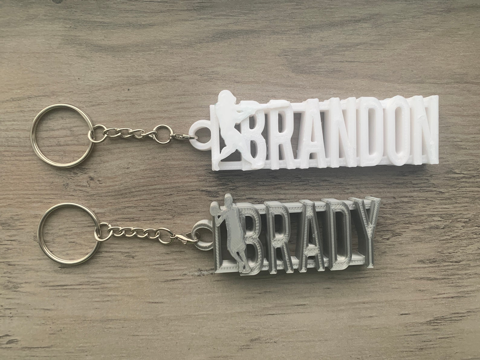 Personalized 3D Printed Sports Keychains Personalized Etsy