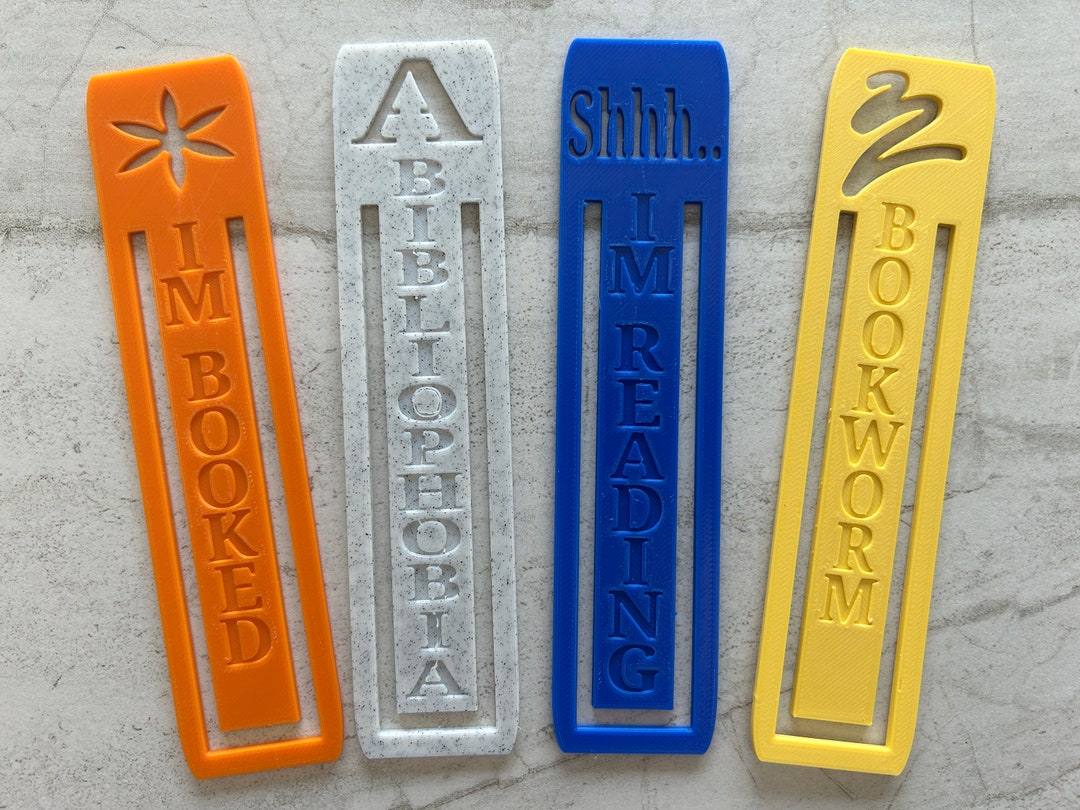 3D Printed Bookmark Custom Bookmark Funny Bookmark Colored Bookmark