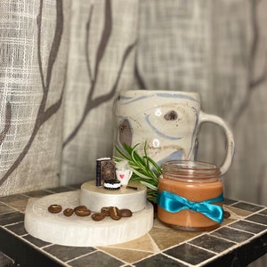 Coffee & Contemplation Hand Poured Eco Friendly Upcycled Clean Scents Candle| Coffee Lover Gift|  Unique Novelty Decorative Gifts