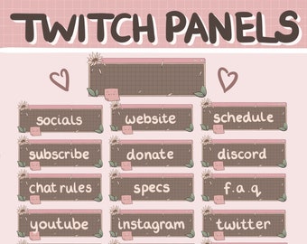 Lofi Desk Twitch Panels, Cute Twitch Panels, Lofi Aesthetic