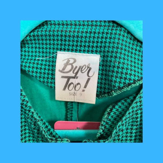 1980’s / 1990 Byer Too Green Plaid Checked Color … - image 7