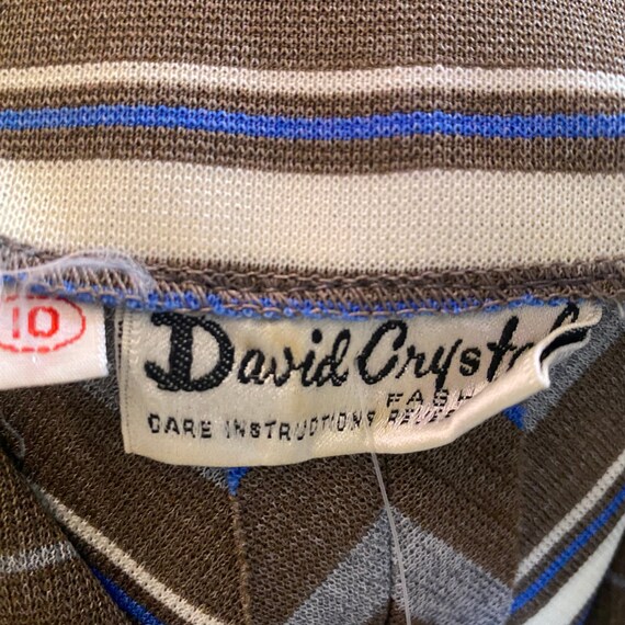 1970's Vintage David Crystal Casual Chevron Zip-U… - image 7