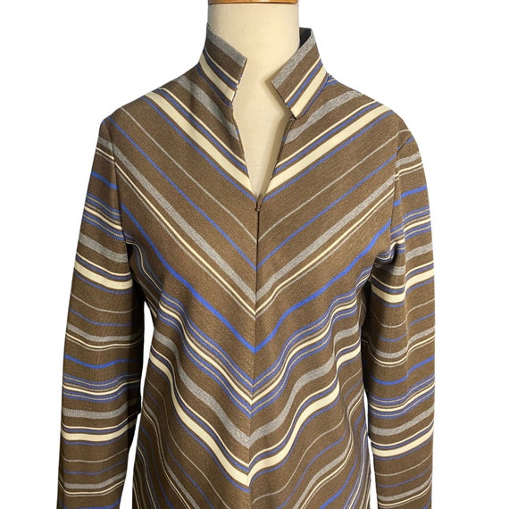 1970's Vintage David Crystal Casual Chevron Zip-U… - image 5