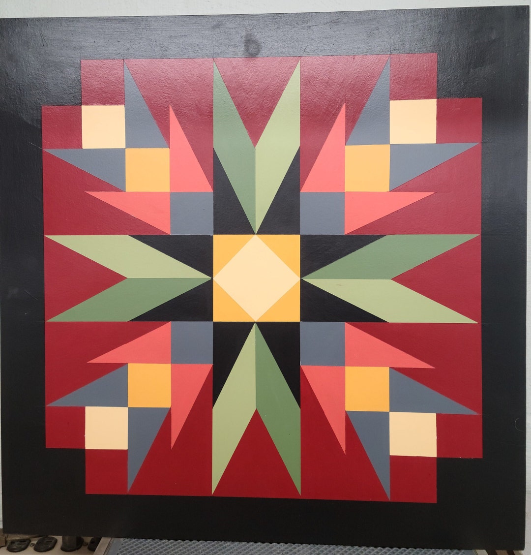 Barn Quilt - Fall Thistle Pattern - Etsy