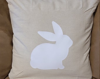 Bunny Pillow Cover 18x18 with Zippered Closure | Easter | Easter bunny | Spring | décor | Rabbit
