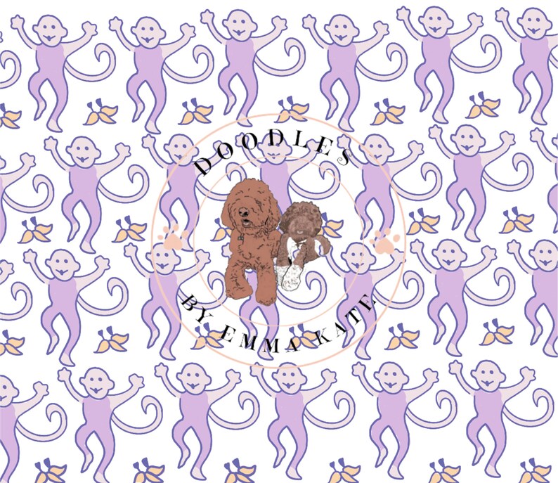 4 Preppy Monkey Tumbler Templates in Different Colors PNG - Etsy