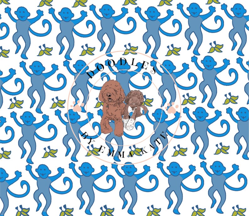 4 Preppy Monkey Tumbler Templates in Different Colors PNG - Etsy