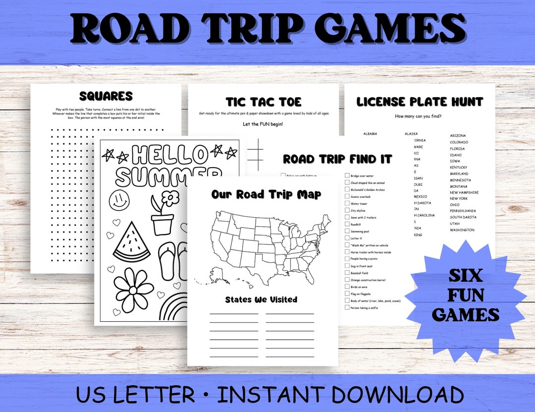 Ultimate Family Road Trip Fun Pack - Printable Games for Kids and ...