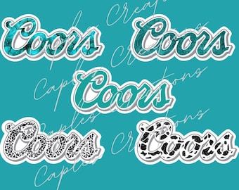 Coors Stickers - Western Sticker, Laptop Sticker, Leopard Sticker, Cowprint Sticker, Turquoise Sticker, Coors Sticker, Beer Stickers
