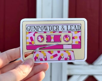 Gunpowder & Lead Cassette Sticker - Country Music, Laptop Sticker, Miranda Lambert