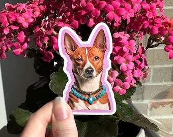 Dogs Wearing Turquoise Jewelry Stickers Bs - Western Sticker, Laptop Sticker, Cute Sticker