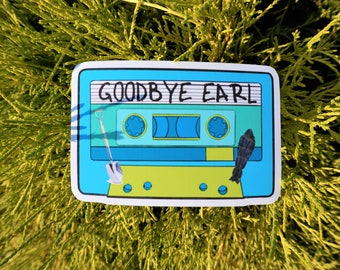 Goodbye Earl Cassette Sticker - Country Music, Laptop Sticker, 90s Country