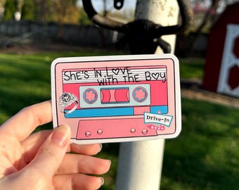 She's in Love with the Boy Cassette Sticker - Country Music, Laptop Sticker, 90s Country, Trisha Yearwood