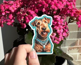 Dogs Wearing Turquoise Jewelry Stickers As - Western Sticker, Laptop Sticker, Cute Sticker