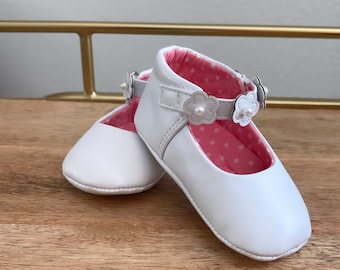 Baby Girl shoes Newborn baby toddler girl walker shoes soft sole pu leather Mary Jane style flowers daisy