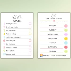 Kids Behavior Bundle Charts Consequence Behavior Contract Template ...