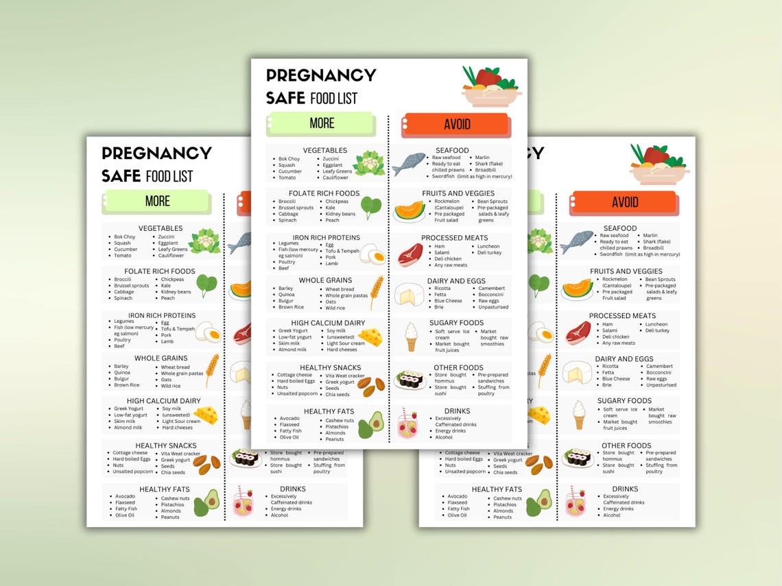 Pregnancy Nutrition Food Guide Safe Food During Pregnancy List Foods to ...