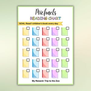 Einfache Kinder-Lesetabelle Motivierende Lese-Challenge-Tracker Kinderbuch Log Tick Box Reader Ziele Planer Gute-Nacht-Geschichte Buchvorlage