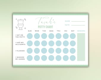 Kids potty training chart Minimalist toilet training sticker sheet Motivating potty reward template Toddler learn to use the toilet chart