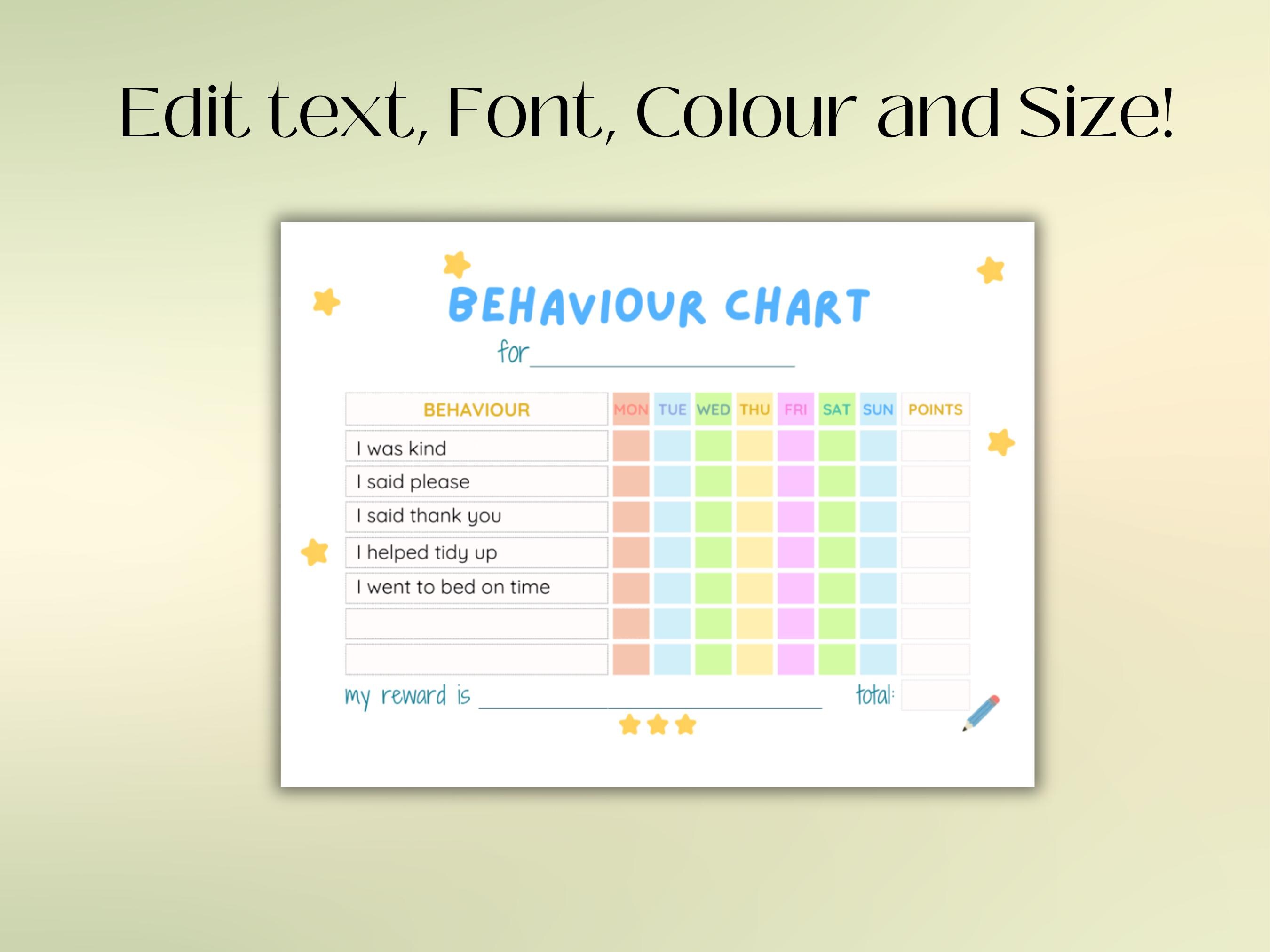 Positive Discipline Chart.pdf Motivating Discipline Reward Chart Colourful Behaviour Development ...