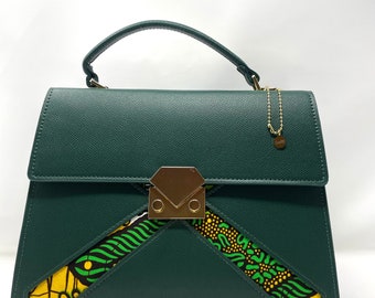 Green Vegan Leather Handbag