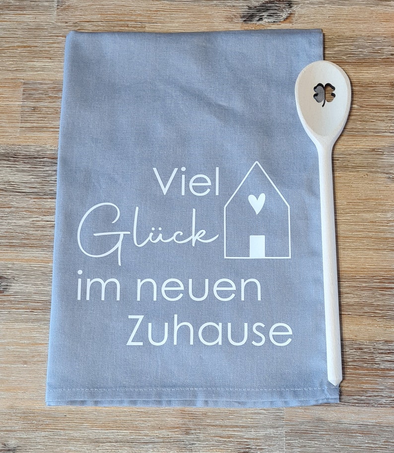 Dishcloth with wooden spoon/ housewarming gift/ housewarming gift/ kitchen towel with wooden spoon image 5