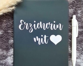 Personalisiertes Notizbuch/Geschenk Erzieherin/ Abschied Kindergarten/ Abschiedsgeschenk Erzieherin/ Notizbuch A5 Hardcover