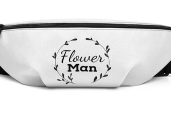 Flower Man Fanny Pack, Flower Dude Fanny Pack, Personalized Customizable fanny pack, Flower Boy, Flower Man Waist Bag, Funny Flower Man Bag
