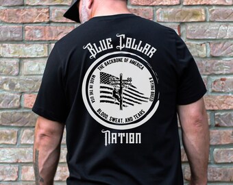 Lineman Shirt, Blue Collar Lineman Shirt, Lineman Gift, Gift For Lineman, Journeyman Lineman Gift, Lineman Flag Shirt, Apprentice Lineman