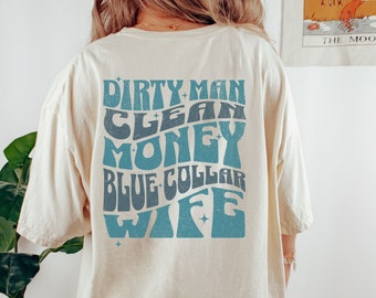 Blue Collar Wife Shirt, Blue Collar Wive's Club, Gift For Wife, Line Wife Shirt, Spoiled Wife Shirt, Blue Collar Shirt, Blue Collar Gift