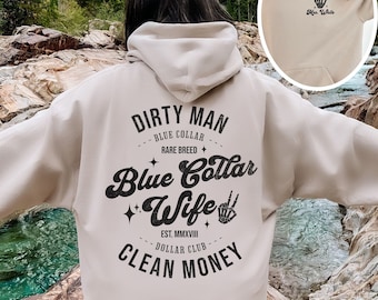 Custom Blue Collar Wives Club Hoodie, Blue Collar Hoodie, Blue Collar Gift, Trendy Blue Collar Wife Hoodie, Gift For Wife, Mothers Day Gift