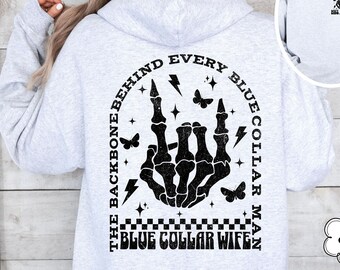 Custom Blue Collar Wives Club Hoodie, Blue Collar Hoodie, Blue Collar Gift, Trendy Blue Collar Wife Hoodie, Gift For Wife, Mothers Day Gift