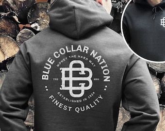 Bluza z kapturem "Pieniądze w trudny sposób", prezent dla stolarza, prezent dla elektryka, bluza z kapturem spawacza, prezent dla hydraulika, bluza z kapturem HVAC, bluza z kapturem montera linii energetycznych, drwal