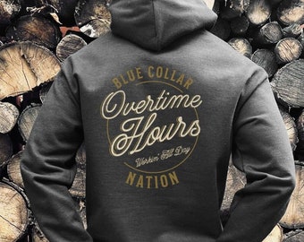 Blue Collar Hoodie, Blue Collar Gifts, Lineman Hoodie, Welder Hoodie, Contractor Hoodie, Mechanic Hoodie, Blue Collar Wife Hoodie, Trucker