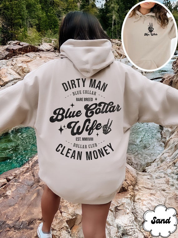 Custom Blue Collar Wives Club Hoodie, Blue Collar Hoodie, Blue Collar Gift, Trendy Blue Collar Wife Hoodie, Gift For Wife, Mothers Day Gift