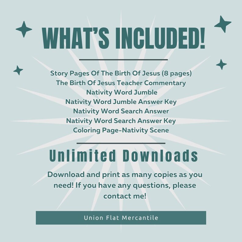 The Birth of Jesus Lesson Bundle, the Nativity Story Sunday School ...