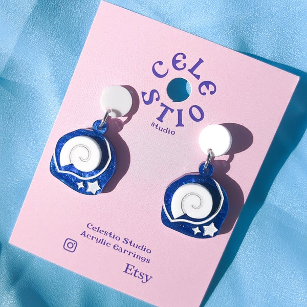 Animal Crossing Fossil Acrylic Earrings - Cute Engraved Laser Cut Stud Handmade Novelty ACNH Statement Jewelry Jewellery Switch Game Gift