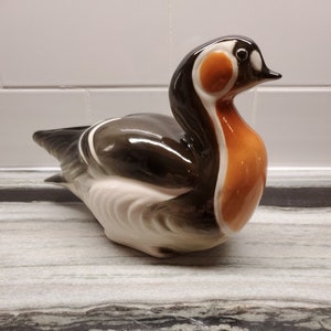 Russian Lomonosov Porcelain Duck Figurine