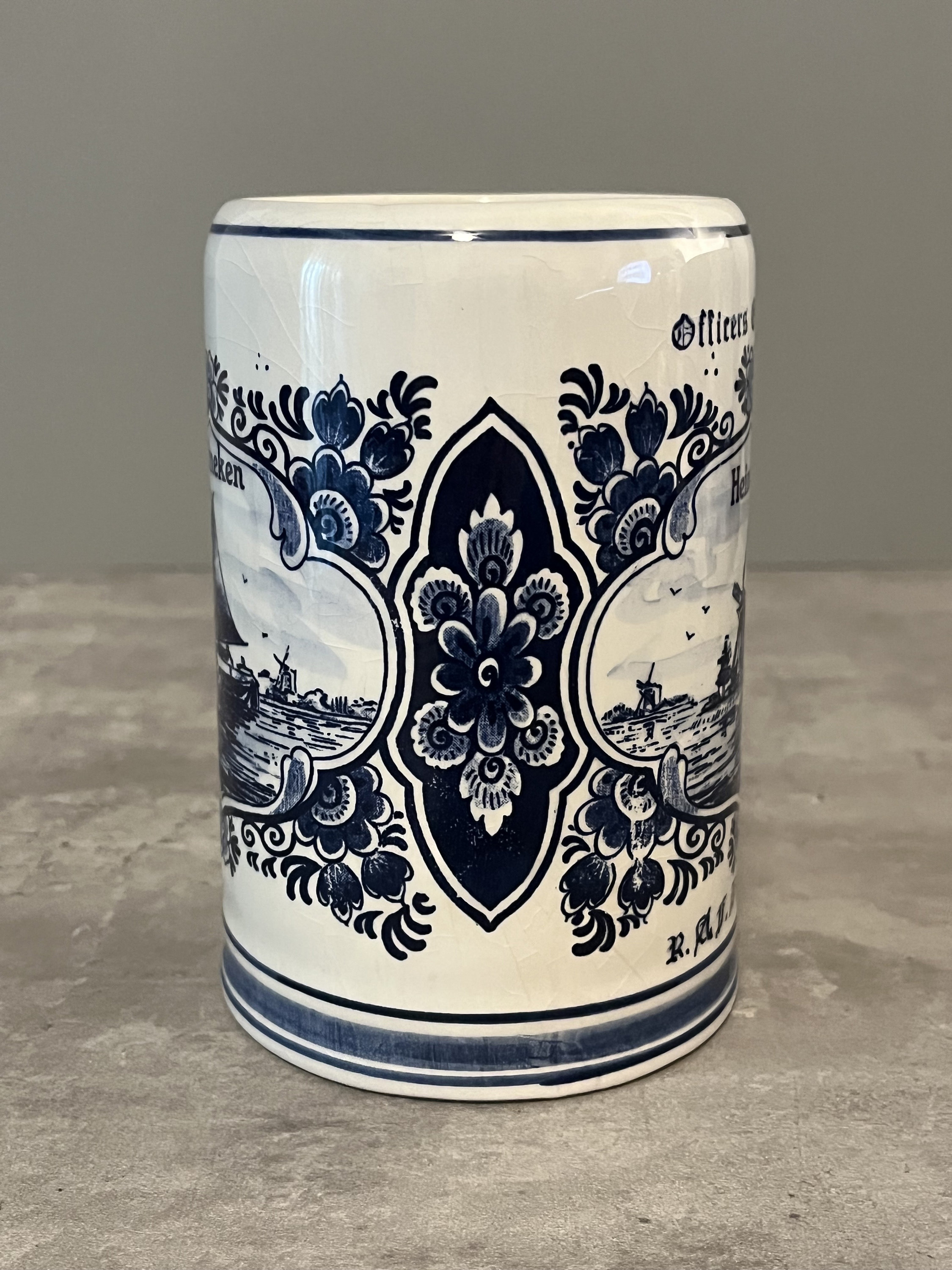 Hand Painted Blue Delfts Heineken Beer Mug Large Mug - Etsy