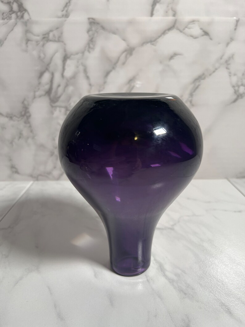 Small Purple Glass Vase Etsy