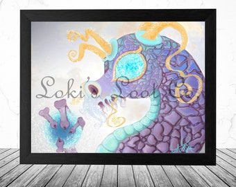 Purple Dragon - Fantasy Art - Digital Art Download - Original Art by Laura Rice
