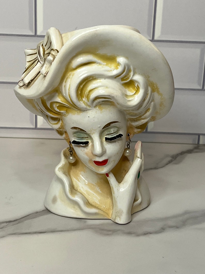Vintage Lady Head Vase Made in Japan Rubens Etsy