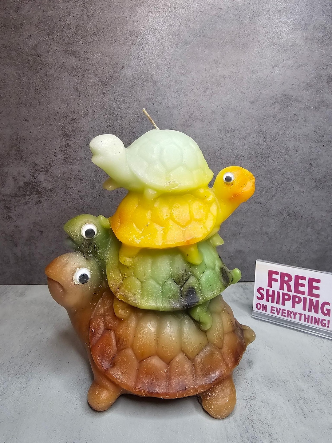 1978 Vintage Turtle Stack Candle – Green, Brown, Yellow & Orange - Etsy