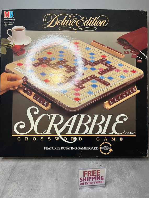 Vintage 1989 Scrabble Deluxe Edition Game 