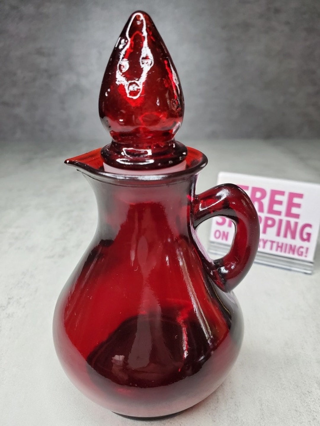Avon Red Glass Bottle Strawberry Bath Foam empty Vintage Etsy