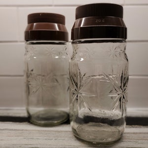 2 Anchor Hocking Sanka Coffee Jars Canisters