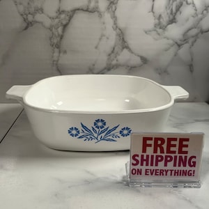 Corning Ware Blue Cornflower Casserole Dish - No Lid