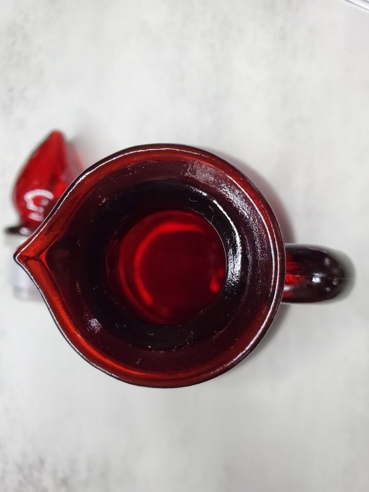 Avon Red Glass Bottle Strawberry Bath Foam empty Vintage Etsy