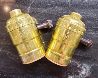 2 Vintage LEVITON Lamp Sockets