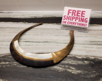 Vintage Brass Choker - Mother of Pearl inlay